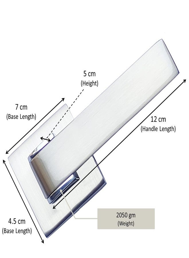 أتوم طقم مقبض باب على شكل وردة مع قفل | تشطيب فضي ساتان | 3 مفاتيح | قفل بطول 10 بوصات | طقم قفل مزدوج بستة أذرع للأبواب، الحمامات، غرف النوم، غرف المعيشة - Image 3